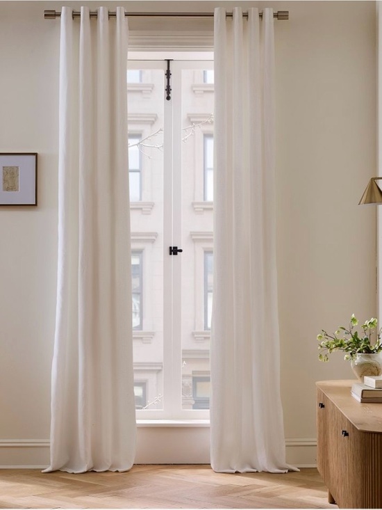 West Elm Other - 6 West Elm White Linen Blend Grommet Panels 48 x 108 - 6 Panels